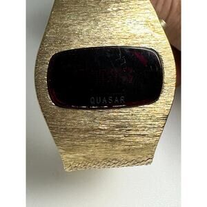 Vintage 1970s Quasar men’s LED Goldtone Watch Parts or Repair